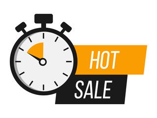 Limited offer. Sale countdown badge. Limited time only discount promotion. Vector illustration