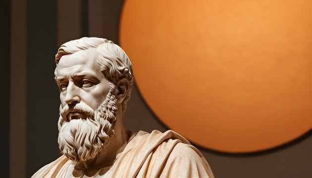 Marble sculpture statue in the museum