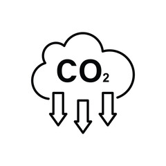 co2 icon emission vector design outline style