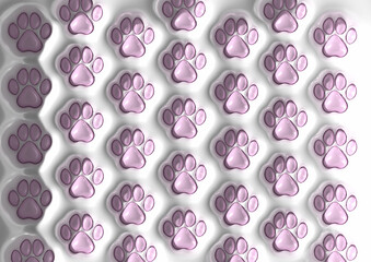 Cat's paw puffy pattern 