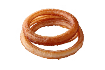 Crisp golden churros, sugar-coated and tempting, floating on a transparent background as a png for culinary designs
