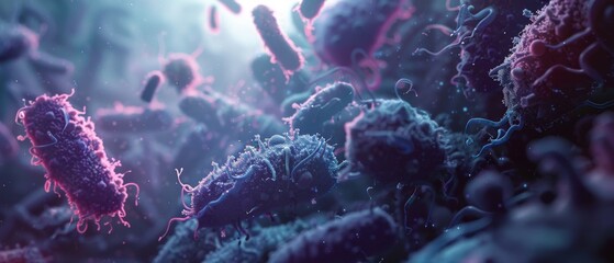 Virus bacteria cells background. Pathogenic Salmonella bacteria. Salmonella infection (Salmonellosis) is usually caused by contaminated food or water. 