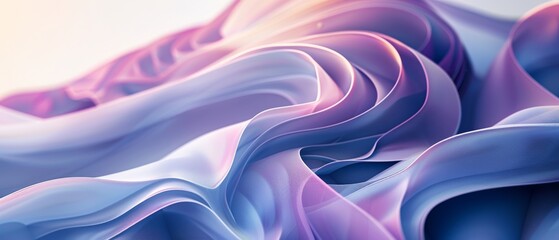 Web banner background abstract 3d on plain soft navy and purple gradient background.