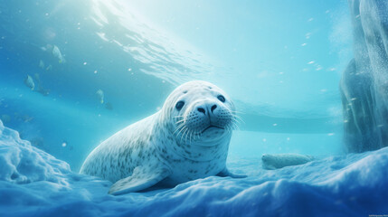 Fototapeta premium sea dog looking cute