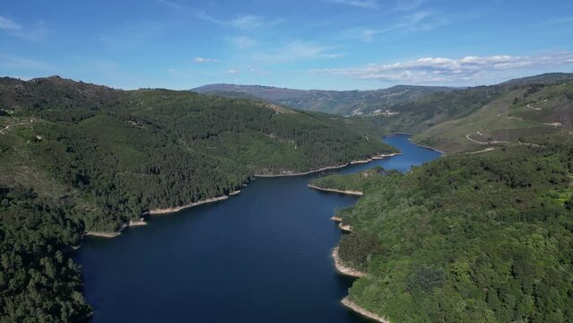 Aerial video of the Panda-Grace National Park, Portugal