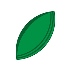 abstract green leaf icon isolated on white background vector illustration