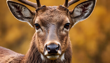 closeup of a red deer - Powered by Adobe