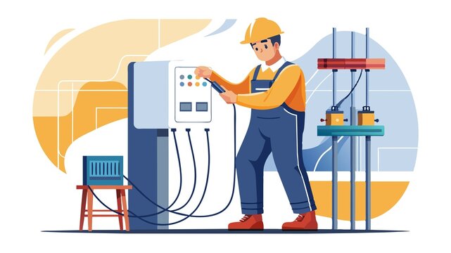 Electrical solutions for your home! This image showcases a professional electrician repairing an electrical switchboard.