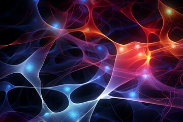 Obraz premium Interconnectedness, Complexity, Synaptic Activity, Perception and Thought