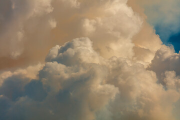 Photograph of smoke in the sky from controlled bush fire hazard reduction burning by the Rural Fire Service in the Blue Mountains in NSW, Australia.