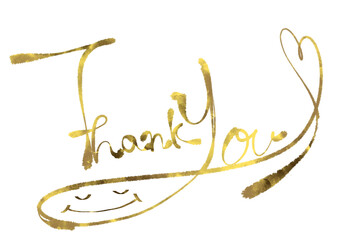 thank you かわいい手書き金文字