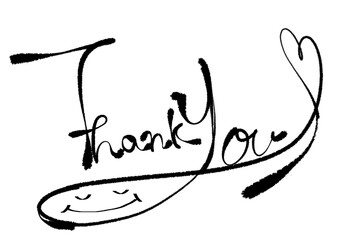 thank you　かわいい手書き文字