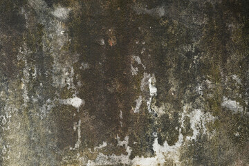 The photo shows a dirty, mossy, rusty metal surface.