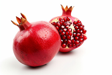 photo of pomegranate fruit isolated pomegranate  