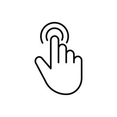 hand click icon design vector outline style