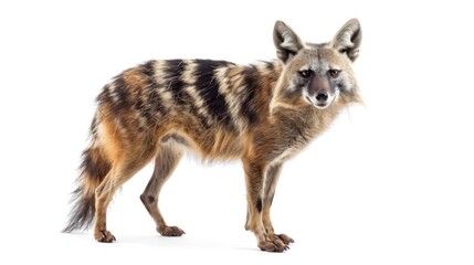 Fototapeta premium Aardwolf on white background