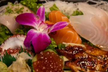Variety of Sashimi