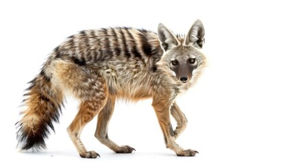 Fototapeta premium Aardwolf on white background