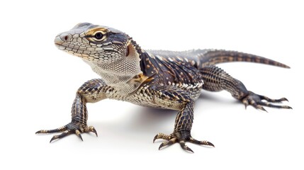 Naklejka premium Ackie Monitor on white background