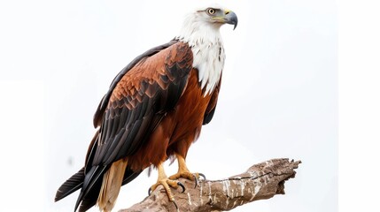 Fototapeta premium African Fish Eagle on white background 