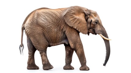 Obraz premium African Forest Elephant on white background