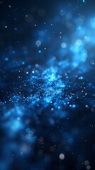 Obraz premium A dark blue abstract background with blur and bokeh. 