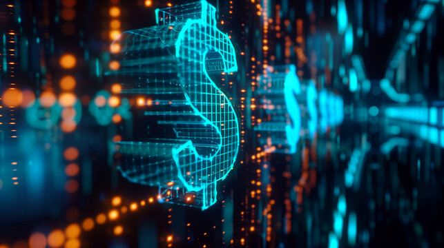 digital business financial transaction, cash flow in business, secure finance network, business finance concept photo - Powered by Adobe