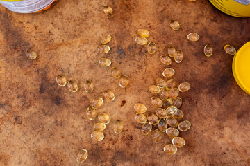 Vitimin D Pills on a counter