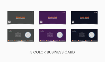 Naklejka premium Business Card Template Design Abstract Modern Icon Color for Luxury Presentation of Simple Corporate Identity Concept Minimal Elegant Brand Set of Creative Contact Information