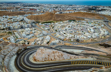 View of the capital city of Muscat in Oman