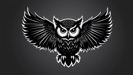 vector image of owl head symbol, Generative AI