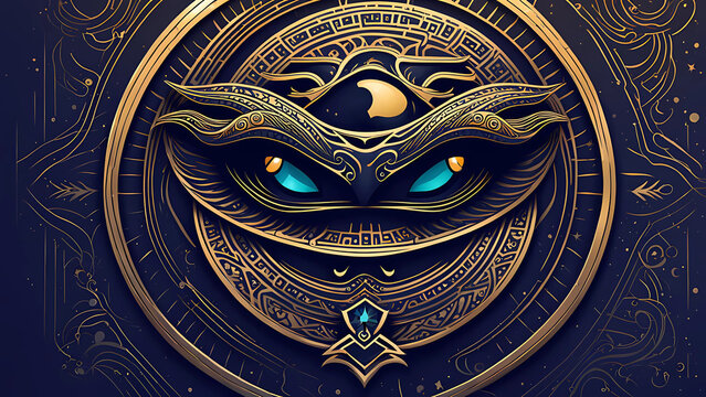 snake head symbol and vector,Generative AI