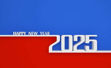 New Year 2025 Creative Design Concept - 3D Rendered Image	
