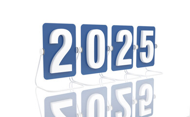 New Year 2025 Creative Design Concept - 3D Rendered Image	
