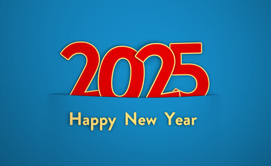 New Year 2025 Creative Design Concept - 3D Rendered Image	
