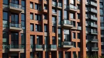 Modern residential building pattern background.generative.ai 