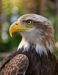 Obraz premium a bald eagle with a yellow beak