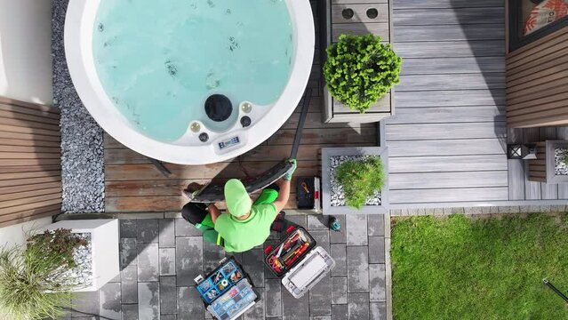 Hot Tub Installation on Patio Deck