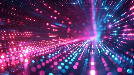 Futuristic tech pattern with light streaks and copy space,