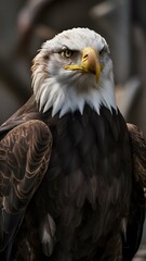 Obraz premium a bald eagle with a yellow beak