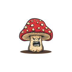 deadly poisonous mushroom character design