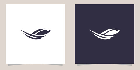 fish logo design vector