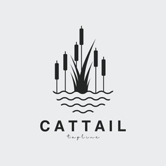 cattail logo vector illustration design