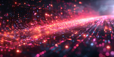 Fototapeta premium Digital background for tech, AI, neural networks, data, audio, graphics