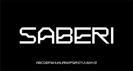 FUTURISTIC TECHNOLOGY FONT VECTOR TYPEFACE