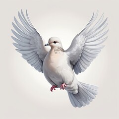 Fototapeta premium Realistic Serenity, a cute dove