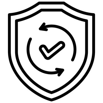 Security Sustainability Outline Icon