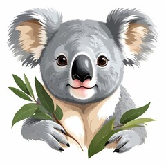 Obraz premium Realistic Cuteness, a koala's face