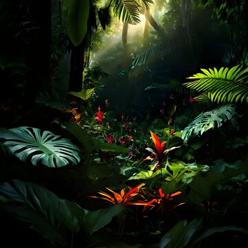 Pattern of tropical rain forest