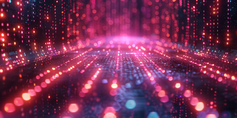 Fototapeta premium Digital background for tech, AI, neural networks, data, audio, graphics